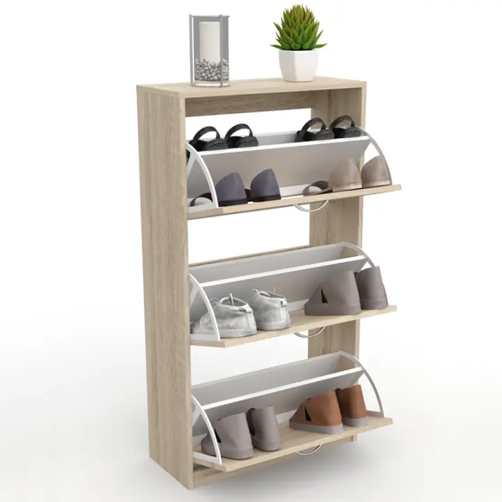 Dormidan - Zapatero 3 Puertas, Mueble Armario, Gran Capacidad - 1