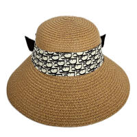 Kebedo Moda Sombrero de Paja para Mujer ir a Playa en Verano Pamela Ajustable Talla Única Visera ancha con protección solar - details 3