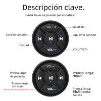 Control remoto de botón compatible con Bluetooth, Multimedia Inalámbrico, volante de moto, MP3, reproducción de Música Para Tablet IOS y Android - details 1