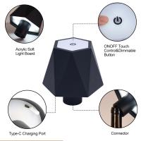 Lámpara De Mesa LED Recargable USB Con 3 Colores Ajustables Y Luz De Botella Para Bar/Club/Café/Boda/ Fiesta De Navidad - details 4
