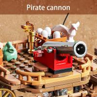 Juguetes De Construcción De Barco Pirata Con Tema De Wharf Para Niños De 8 a 12 Años Conjunto De Bloques De Ciudad 868 Piezas Calendario De Advenimiento - details 0