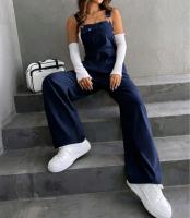 Monopiece Retro Europeo Y Americano Para Mujer Con Bolsillos De Color Sólido Pantalones Casuales Y Sueltos De Overal - details 17