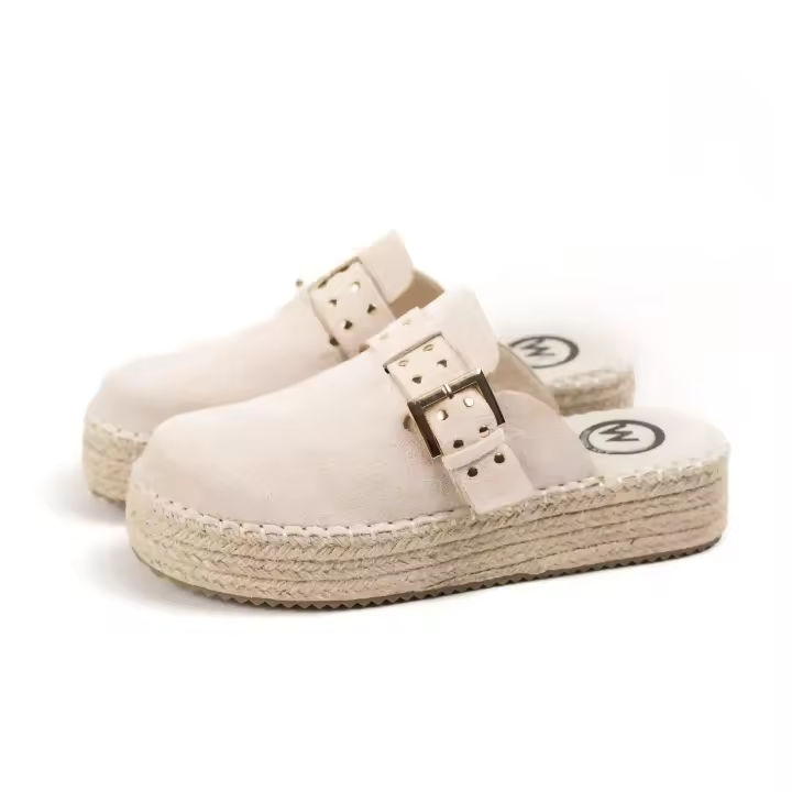 Zuecos tipo alpargata mujer con plataforma y hebilla decorativa cómodos para diario ideal para verano Paloma Wang - 1