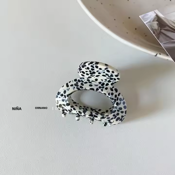 Pinza Para El Cabello De Acetato Retro Estilo Retro Parte Superior Del Cabello Mitad De La Cabeza Clip Lateral Pinza De Leopardo Vacío Para Decorar El Cabello - 1