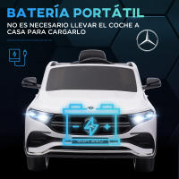 HOMCOM Coche Eléctrico para Niños Mercedes-Benz EQA Coche de Batería 12V con Control Remoto Música Bocina Velocidad 3-8 km/h para Niños de 3-8 Años 111,5x69x52,5 cm - details 4