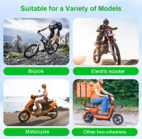 Sistema De Monitoreo De Presión De Neumáticos Para Motocicleta Powstation TPMS Wireless Con Alarma De Temperatura Y Pantalla Colorida Recarga Solar - details 11