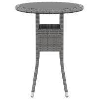 vidaXL Juego de muebles de jardín 5 piezas ratán sintético gris - details 4