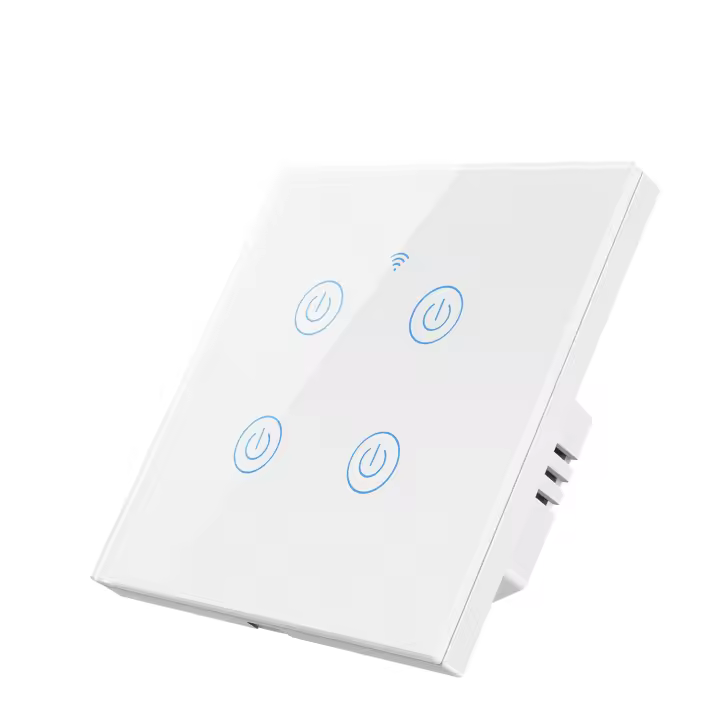 DAM. Interruptor Wifi Smarthome con 4 pulsadores compatible con Amazon Alexa y Google Home 9x4x9cm. - 1