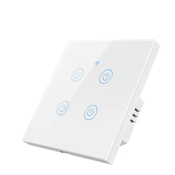 DAM. Interruptor Wifi Smarthome con 4 pulsadores compatible con Amazon Alexa y Google Home 9x4x9cm. - 1