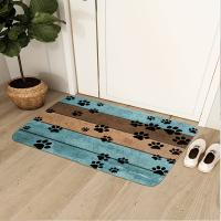 1 unid ultra-absorbente perro pata imprime felpudo-elegante alfombra de entrada para patas fangoso, secado rápido, manta de dormir antideslizante, perfecto para casas de mascotas ocupadas - details 1