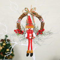 Corona Navideña Artificial De Ramas Muertas Guirnalda Floral Para Decoración De Año Nuevo Y Navidad Adornos De Foliage Colgantes - details 2