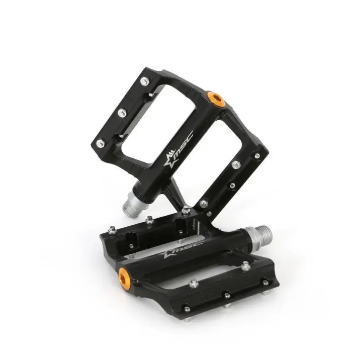 PEDALES PLATAFORMA MSC ALU EJE CRMO BLACK - 1
