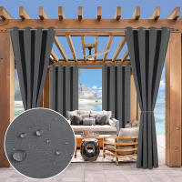 Cortinas De Patio Grande Impermeables Para Exteriores Bloqueo De Sol Jardín Cortinas Térmicas Gruesas Para Gazebo Pergola Ventanas Modernas De Polyester Algodón - details 17