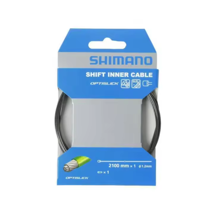 SHIMANO | Cable De Cambio Optislick - Cable de Cambio Shimano Carretera.

1,2 mm x 2100mm (acero inoxidable).
Rendimiento Advanced
Los cables OPTISLICK cuentan con una capa de revestimiento eléctrico - 1