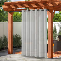 Cortina De Poliéster Para Privacidad Impermeable Con Ojales Para Exteriores Ideal Para Patio Gazebo Porche Y Pergola - details 8