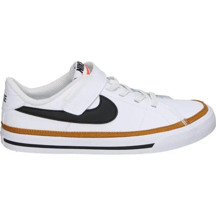NIKE | Deportiva Nike Court Legacy Infantil - Zapatilla Unisex Color Blanco con Cierre de Cordones y Velcro - Modelo DA5381-102 - 1