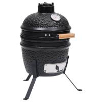 vidaXL Barbacoa 2 en 1 Ahumadora Kamado de Cerámica 56 cm BBQ Parrilla Color Negro,  Rojo,  Verde y mas - details 1