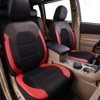 Funda de asiento de coche de cuero Pu Universal, tela transpirable, cojín de asiento delantero y trasero, protección completa, 9 unidades por juego - details 8