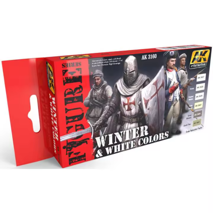 AK INTERACTIVE - FIGURE series: WINTER & WHITE COLORS - AK 3160 - CONJUNTO DE PINTURAS PARA MODELISMO - 1