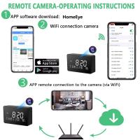 Dual Alarm Clock Wifi Camera With Temperature Monitoring HD 1080P Motion Detection Baby Nanny Camera Home Video Surveillance - details 18