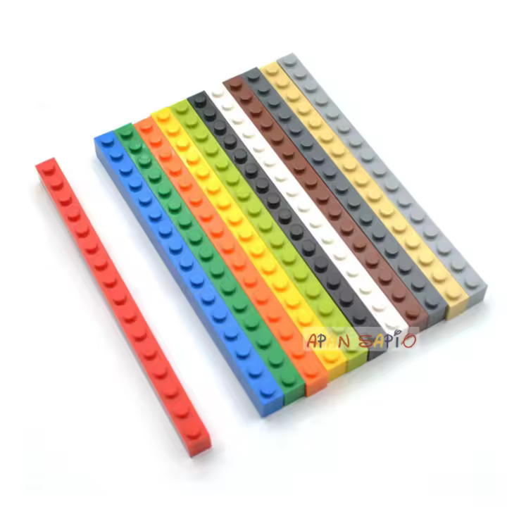 50pcs Bloques De Construcción DIY Con 1x16 Puntos Bloques Creativos Y Educativos De Tamaño Compatible Con Marcas Juguetes Para Niños - 1