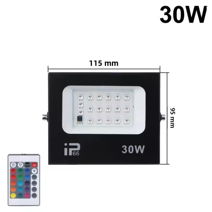 Lámpara De Pared Exterior RGB LED IP66 Impermeable 100W 50W 30W 220V Iluminación De Paisaje Luz De Escenario Faro De Albañal - 1