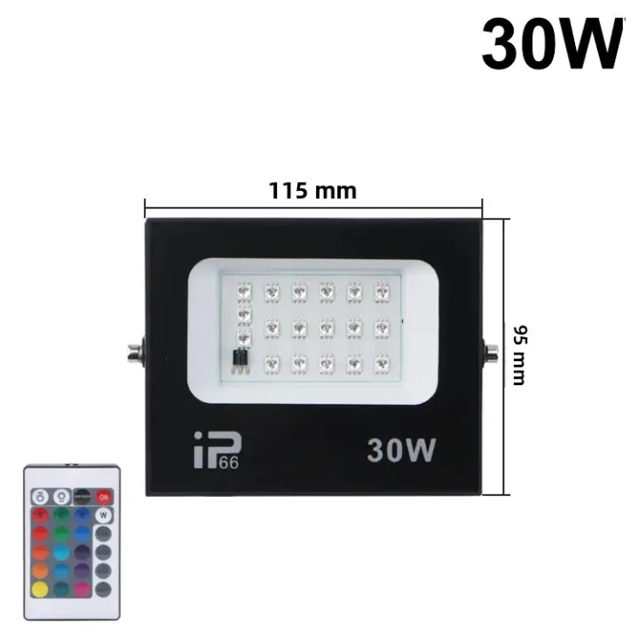 Lámpara De Pared Exterior RGB LED IP66 Impermeable 100W 50W 30W 220V Iluminación De Paisaje Luz De Escenario Faro De Albañal - 1