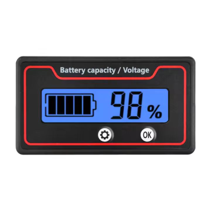 Indicador De Capacidad De Batería De Plomo-Acido Y Litio Digital Voltímetro De Voltaje Para Coche Y Motocicleta 9-120V Medidor De Tensión - 1