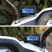 Sensor De Temperatura Para Motocicleta Mini 3 En 1 Tipo Fin Universal Para NMAX125 Medidor De Voltaje Y Tiempo Con Soporte Izquierdo/Derecho - details 0