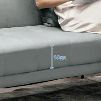 HOMCOM Sofá Cama Convertible Sillón Cama Sofá Cama de 3 Plazas con Respaldo Ajustable de 3 Niveles y 2 Almohadas Acolchadas Carga 360 kg para Oficina Dormitorio Salón Gris - details 3