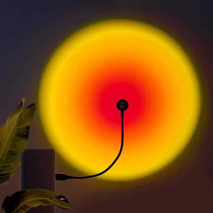 Lámpara De Noche USB LED Proyector De Arcoíris Y Neón Para Decoración De Habitación Luz De Ambiente Para Fotografía Iluminación De Pared Forma Estelar Incluye Bombillas - 1