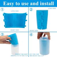 Copa De Limpieza Para Pies De Mascotas De Silicona Suave Herramienta De Masaje Portátil Para Perros Y Gatos Suministros De Limpieza De Baño - details 2