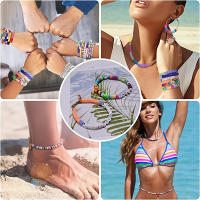 Kit De Abalorios De Arcilla Polimérica Única 6MM Para Boho Pulseras Y Collares Artesanales Colores Arcoíris Abalorios Planos Accesorio DIY - details 6
