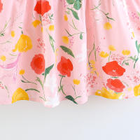 Vestido De Verano Para Bebé Niña Con Estampado Floral Y Manga Burbuja Vestido De Princesa De Algodón Con Cuello Cuadrado Lindo Vestido Corto Para Niñas De 1-2 Años - details 9