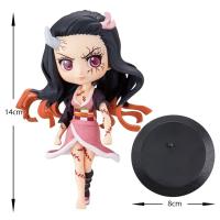 Figura De Anime Demon Slayer 13-15cm Nezuko Tanjirou Zenitsu Inosuke Kyoujurou Giyuu Qposket PVC Juguete Modelo Para Niños Regalo - details 9
