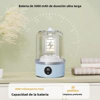 Mini Lavadora Portátil Pequeña Máquina De Lavar Ropa Herramienta De Limpieza Automática Con Deshidratación Cesta De Lavandería Para El Hogar - details 10