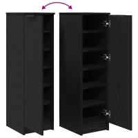 Armario para zapatos vidaXL Negro Roble 29,5x35x100,5 cm Madera - details 6