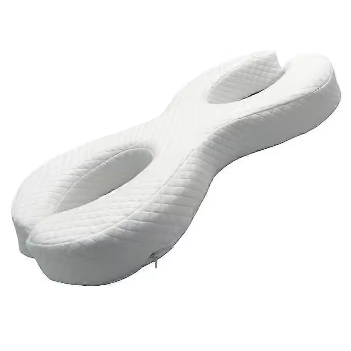 Memory Foam Anti-Wrinkle Pillow for Side Sleepers & Face Care - Soft Blue (Anti-Aging) - 1