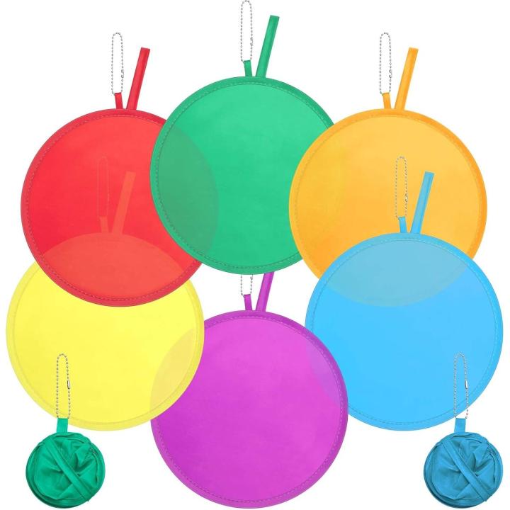 6 Abanicos Redondos de Mano Estilo Color Sólido Abanico Plegable de Festival Verano Abanico Japonés Redondo con Hermoso Patrón Abanico de Estilo Japón Portátil para Fiesta Boda Decoración