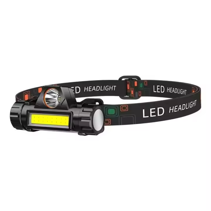Linterna Frontal LED Recargable Para Pesca Y Camping Con Luz De Trabajo XPE COB 2 Modos De Iluminación Y Imán En La Cola Desmontable Impermeable 5W - 1
