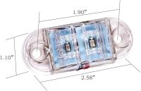Luces de posición laterales LED para remolinos Universales de 12 V Y 24 V, Truck, caravanas y Autobuses (4 Unidades Blancas) - details 0