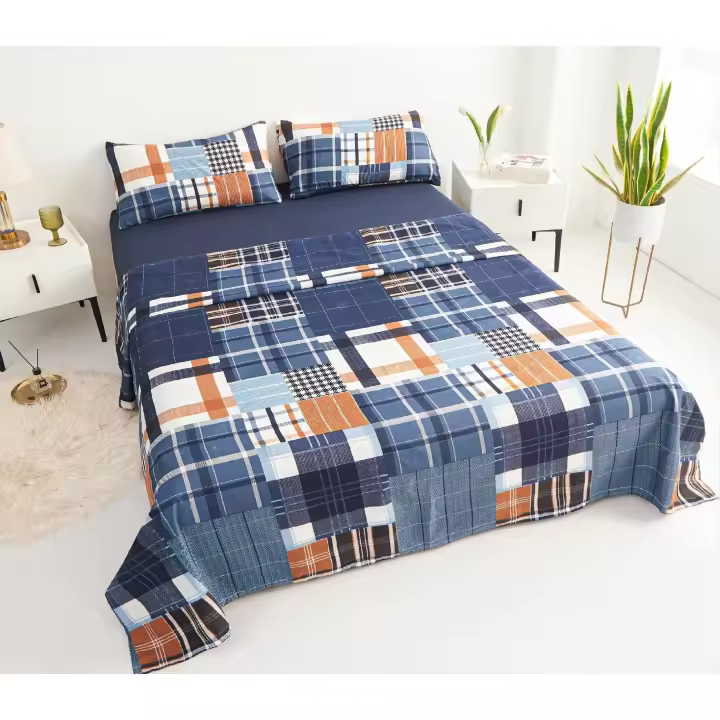 VOLARY - Juego de Sábanas de Alta Calidad para Cama 150/105/135/160/180 - FUNDA NORDICA de 4 PCS. Súper Suave, Cálido y Ligero. Ropa de Cama, Incluye  2 Funda de Almohada + Encimera + Bajera Ajustable - 1