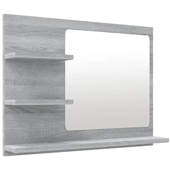 Espejo de baño Madera contrachapada gris Sonoma 60x10,5x45 cm - 1