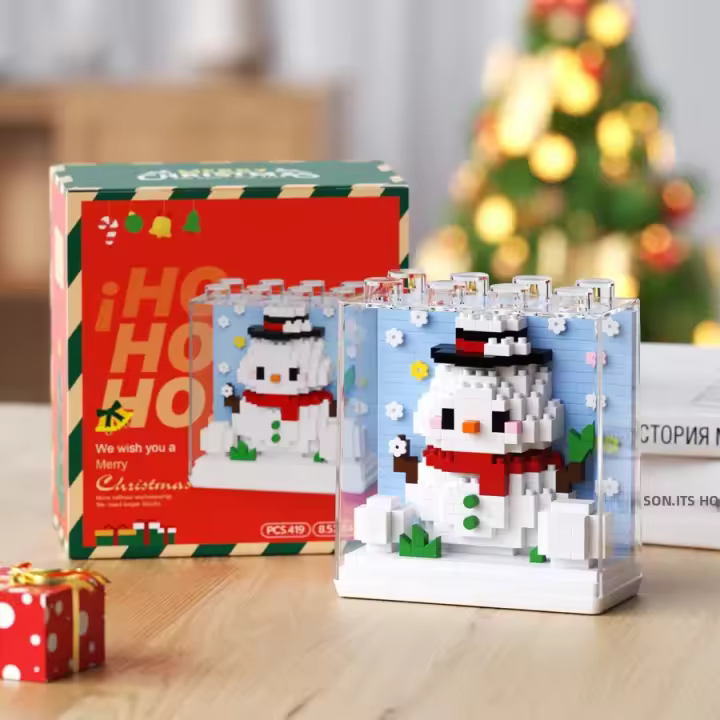 Bloques De Construcción Navideños Con Santa Claus Arbol De Navidad Reindeer Elfos Y Muñecos De Nieve Regalos De Navidad Para Niños Edad Recomendada 6-12 Años Material Plástico - 1