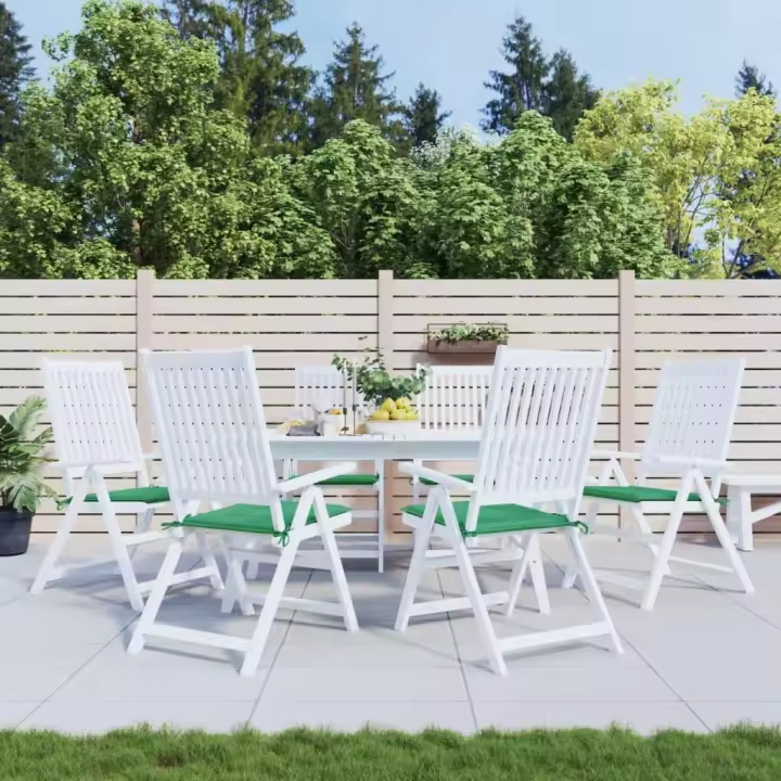 vidaXL Cojines de silla de jardín 6 uds tela Oxford verde 50x50x3 cm - 1