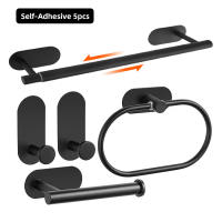 Juego De Accesorios De Baño En Acero Inoxidable 304 Con Barra De Toalla Anillo De Toalla Porta Papel Y Gancho De Bata Niquel Pulido - details 10