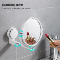 Espejo De Pared Plegable Para Baño Sin Perforar Con Brazo Giratorio Y Doble Cara Para Maquillaje Moderno Plástico 6 Pulgadas - details 2