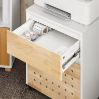 SoBuy Soporte para Impresora con 4 Ruedas Multifuncional Armario de Oficina ASK06-WN ES - details 2