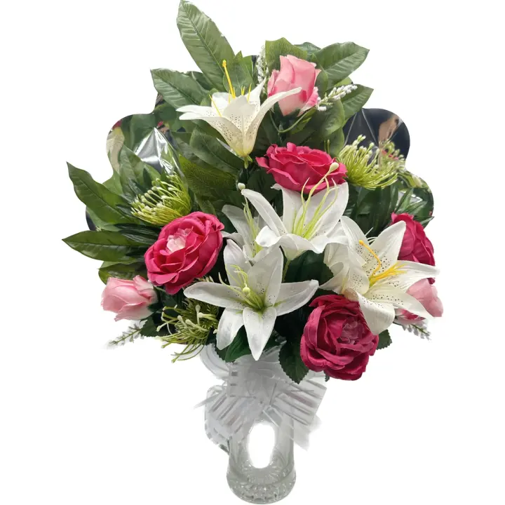 PLUS HOME Ramo para Cementerio de Flores Artificiales de Tela para Todos los Santos Medida + -78cm. - 1