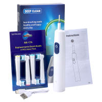 Cepillo De Dientes Eléctrico Con 5 Modos Y 8 Cabezas De Repuesto Ultrasonidos Recargable Por USB Impermeable Limpiador Para Adultos - details 15